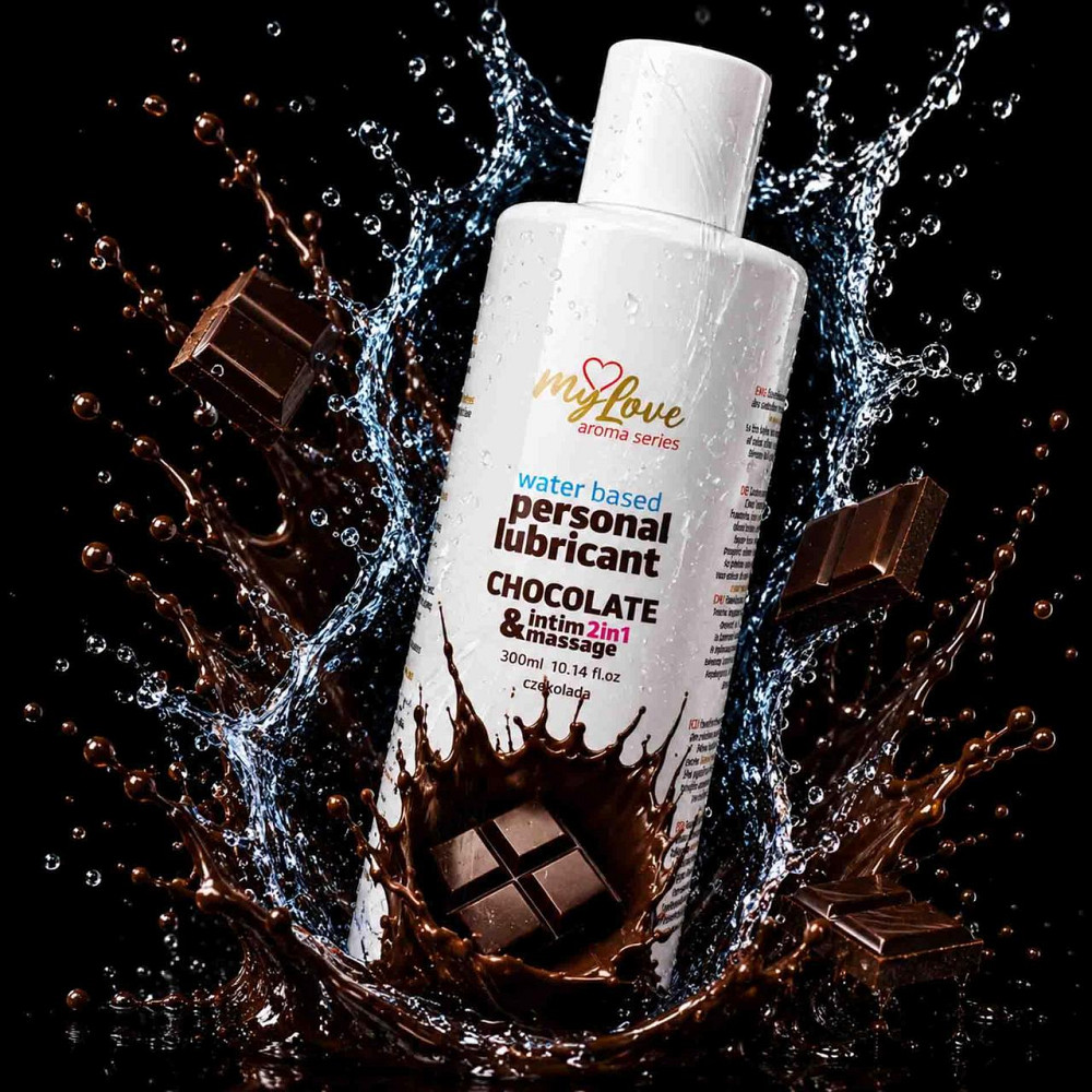 2в1 лубрикант та масажний гель - MyLove Aroma Series Intim&Massage Chocolate, 300 мл Sex Aura Київ - фото 2