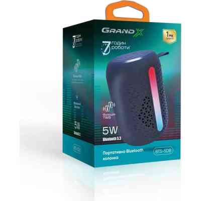 Акустическая система Grand-X Bluetooth Dark blue (BTS-5DB) Винница