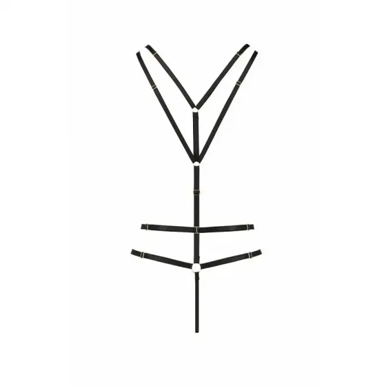 Відкритий боді зі стреп Passion Exclusive MEGGY L/XL, black Львов