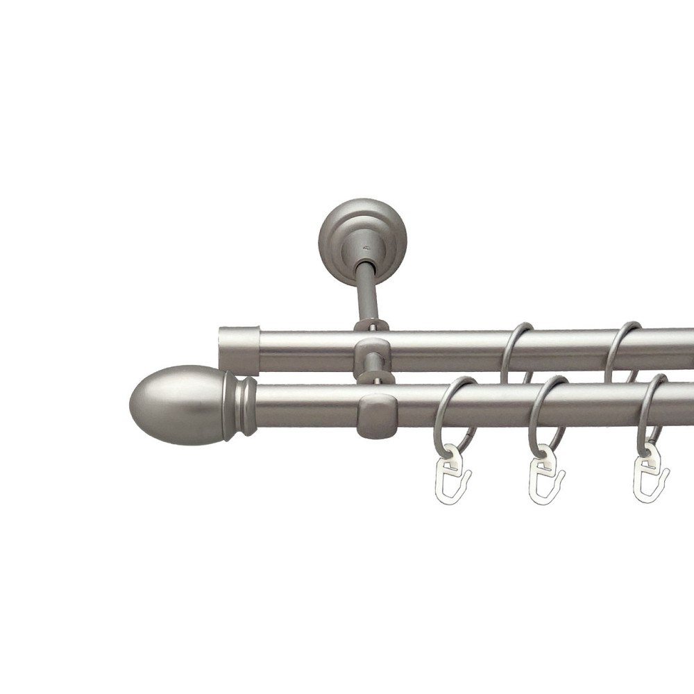 Карниз Orvit Белуно металевий дворядний відкритий Сатин 19\19 мм 300 см (00-00015327) Львів - фото 1
