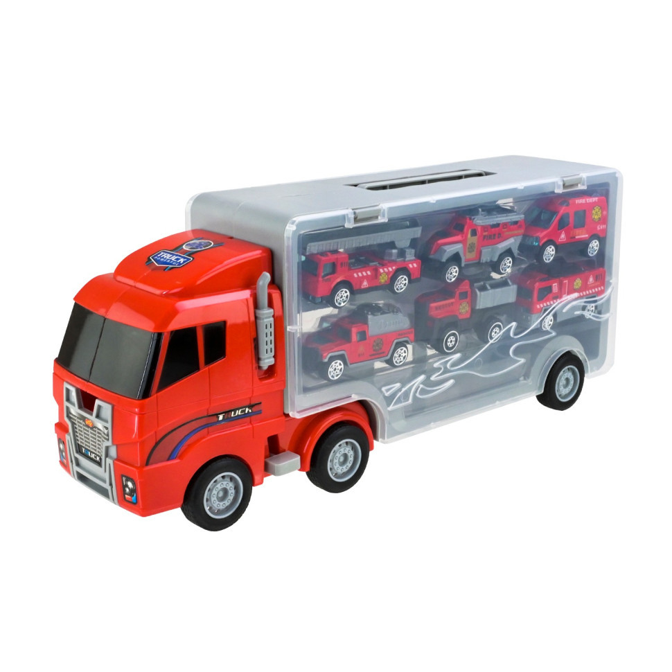 Дитячий трейлер з машинками PS006-2, 6 машинок Вінниця - фото 1