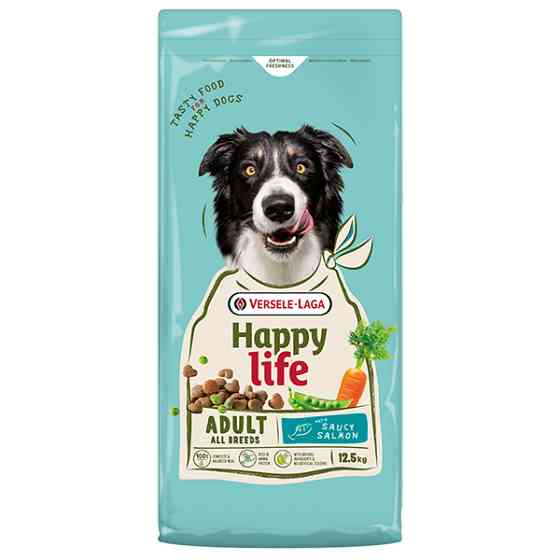 Happy Life Adult with Salmon ХЕППИ ЛАЙФ ЛОСОСЬ сухой премиум корм для собак всех пород Киев