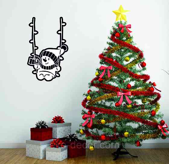 Декоративное настенное Панно «Снеговик», Декор на стену 90*57 см, Белый Киев