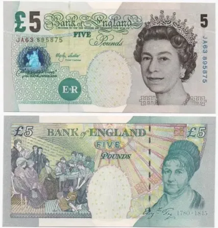 Великобританія - 5 Pounds 2002 - P. 391c UNC Полтава