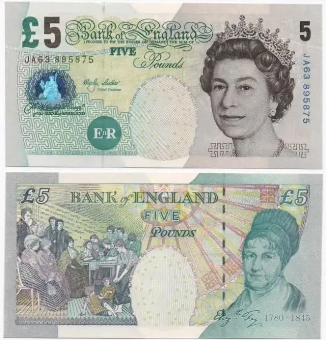 Великобританія - 5 Pounds 2002 - P. 391c UNC Полтава - фото 1