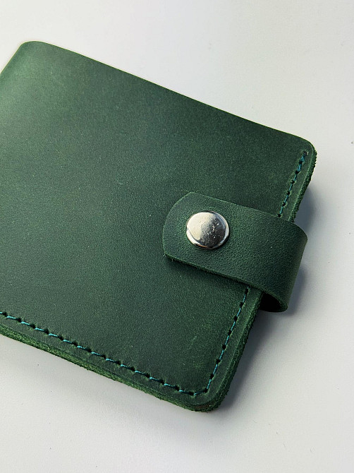 Класичний гаманець із натуральної шкіри SD003 (Зелений) Суми - фото 3