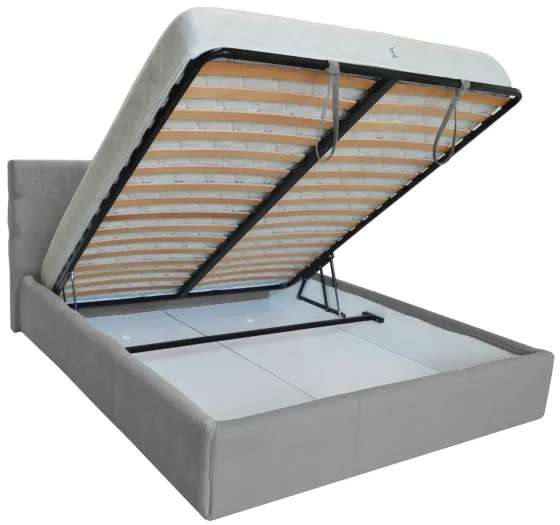 Кровать Двуспальная Manchester Comfort 160 х 190 см Мисти Grey С подъемным механизмом и нишей для белья Серый Киев