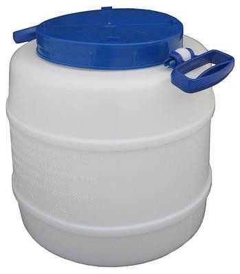 Бочка пластиковая пищевая 40л белая с ручками. Харьков - изображение 1