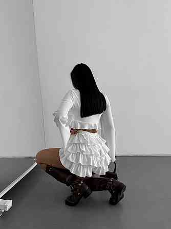 Женский привлекательный воздушный комплект, креп жатка Белый, 44/46 Одесса