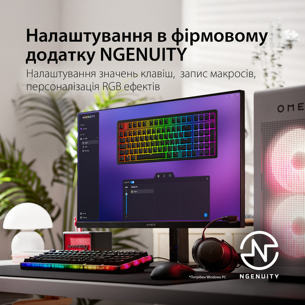 Клавіатура HyperX Origins 2 1800 HX Red USB Black (B4QS4AA) ( 22489 ) Харків - фото 18