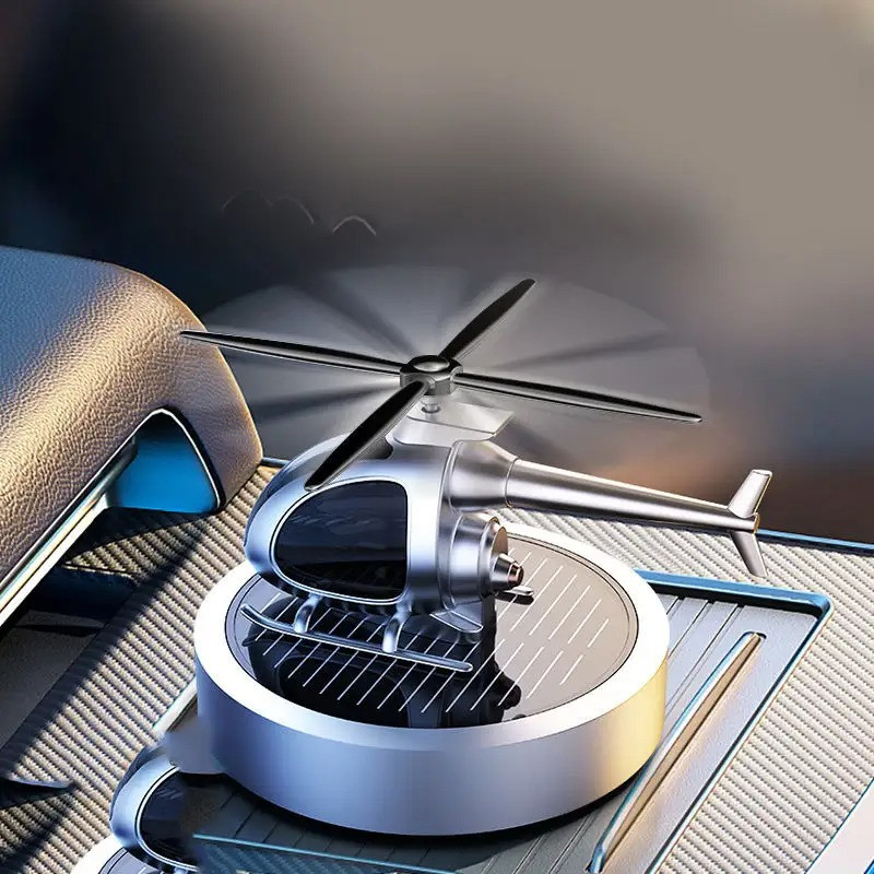 Ароматизатор у машину багаторазовий дифузор «Вертоліт» на сонячній батареї, освіжувач колір сріблястий Кам'янець-Подільський - фото 1