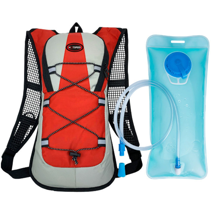 Мультиспортивний рюкзак 5 л із гідратором 2 л Feel Fit Чорно-червоний Бровари - фото 1