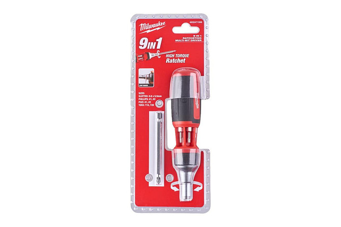 Отвертка с трещоткой 9 в 1 Milwaukee 4932471598 Коломыя - изображение 1