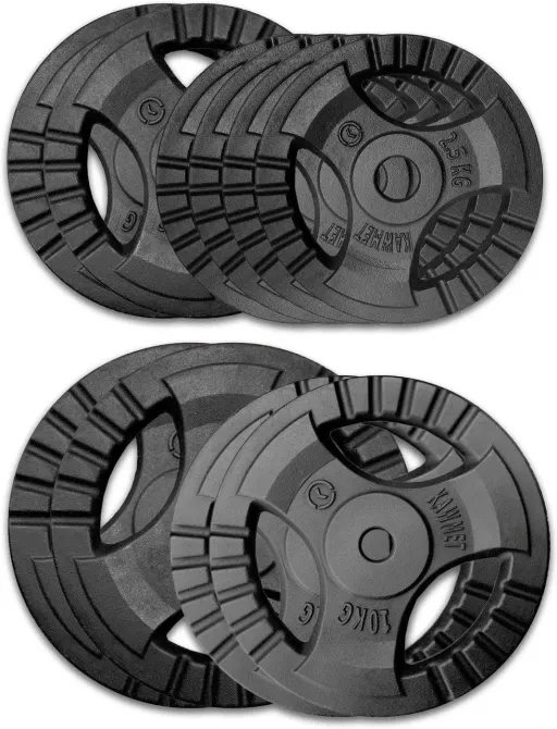 Тренажер Kawmet Zestaw Obciążeń Żeliwnych 80 Kg (30,5 Mm) - 2X20 Kg, 2X10 2X5 4X2,5 Киев - изображение 1