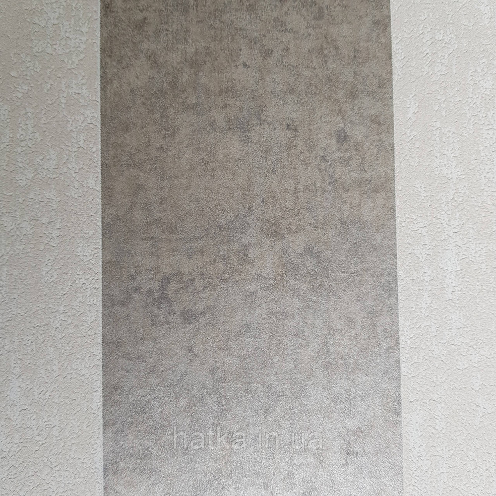 Шпалери флізелінові еко Rasch Kerala 0.53х10 м смуги широкі сірі і молочні ефект потертості Київ - фото 3