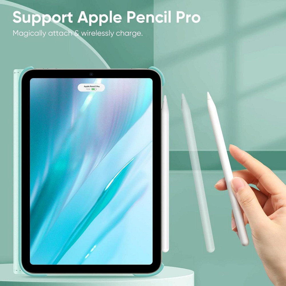 Чехол Fintie для iPad mini 7 A17 Pro / mini 6 A2567-69 Marble Green 360° регулируемая подставка держатель Киев - изображение 4