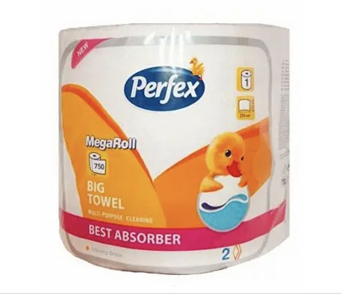 Кухонні рушники Perfex Deluxe 2 шари 750листів 1 рулон Сербія 8606108597880 Виноградів - фото 1