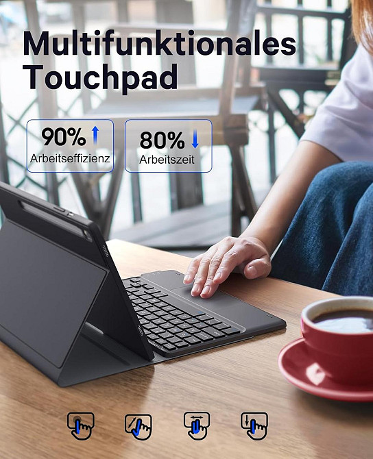 Противоударный чехол-книжка EARTO на Samsung Galaxy Tab S9 Fe 10.9 Inch/S9 11 Inch 2023 (SM-X710/SM-X716B/SM-X718U) Днепр - изображение 16