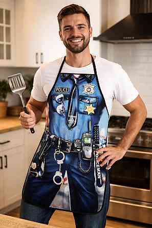 Фартук с приколом Полицейский 75 на 60 см разноцветный Киев