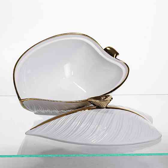 Супниця 800 (мл) каструля 26×18×14 (см) з кришкою Білий з золотом XL-4074AG Коломия