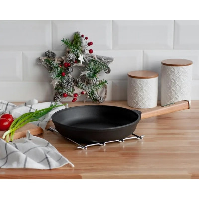 Сковорода Brizoll Optima чавунна з ручкою 220х40 мм (O2240-P) Вінниця - фото 2