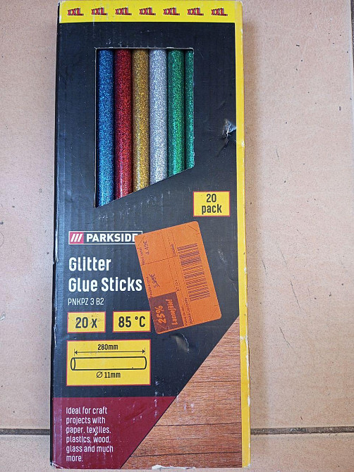 Універсальні клейові картриджи, стрижні 280×11 мм. 20 шт. Parkside PNKPZ 3 B2 Полтава - изображение 1