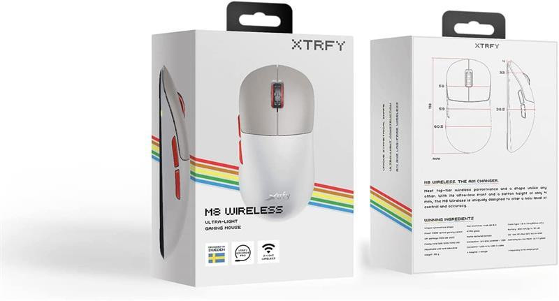 Миша бездротова Xtrfy M8 Wireless Retro (M8W-RGB-RETRO) ( Сірий ) Харьков - изображение 19