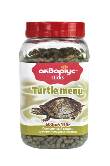 Корм для черепах Turtle Menu (Туртл Меню) палочки 150 г, Аквариус Винница - изображение 1