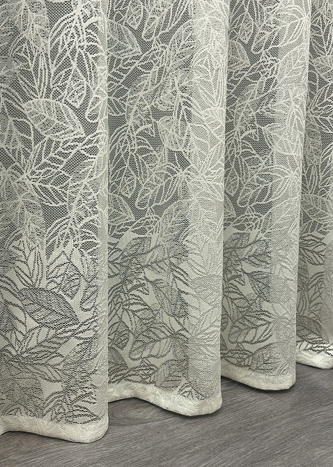 Тюль жаккард цвет молочный 1667т Киев - изображение 5
