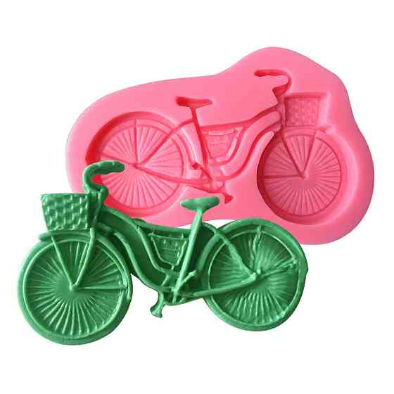 Молд силиконовый Велосипед 88 на 59 мм розовый Киев