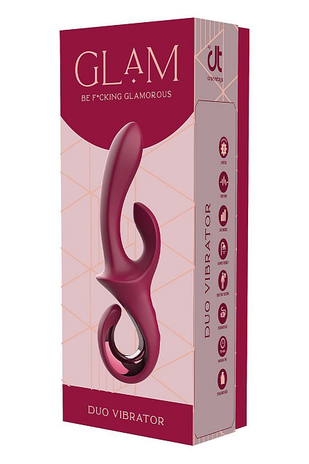 Вибратор-кролик Dreamtoys Glam Duo Vibrator с ручкой крючком, 22.7 х 4.2 см Sex Aura Киев - изображение 7