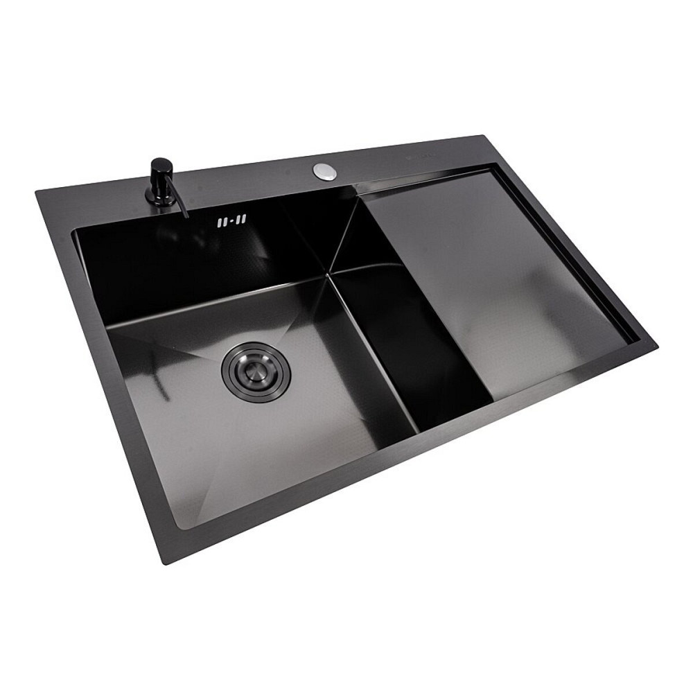 CM 78*50 L DÉCOR Мийка PVD чорна Valeso Handmade (3.0/0.8) Коломыя - изображение 2