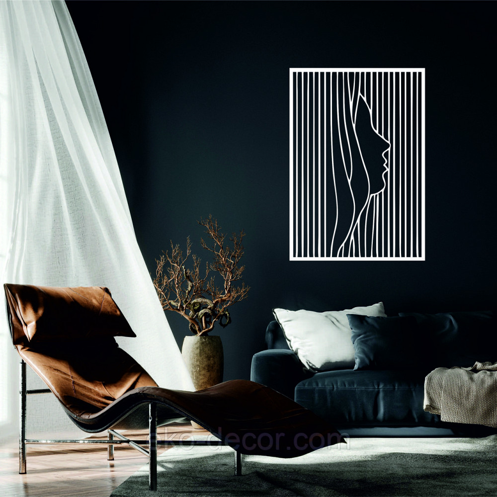 Декоративне настінне 3D Панно «Силует жінки», Декор на стіну з об'ємом Київ - фото 1