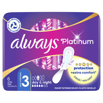 Гігієнічні прокладки Always Platinum Day&amp;Night (Розмір 3) 6 шт. (8001090445032) Вінниця - фото 2