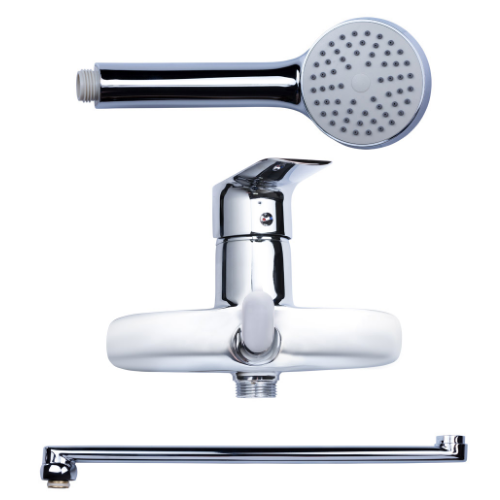 Змішувач KN d40мм для ванної гусак прямий 350мм дивертор вбудований картрідж Aquatica Житомир - изображение 5