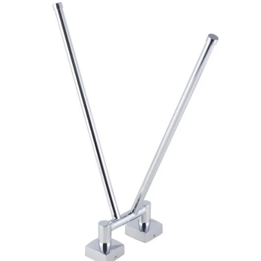 Тримач для паперових рушників подвійний 4,5*37*13см хромована сталь 