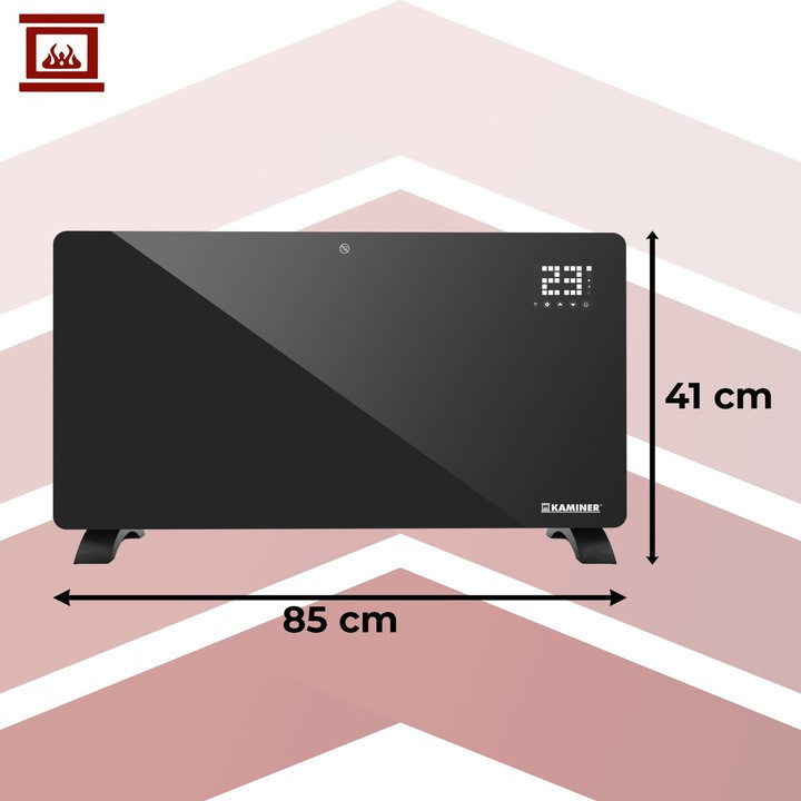 Електричний обігрівач скляний з WiFi управлінням Kaminer (26572) 2500 Вт Нововолинськ - фото 10