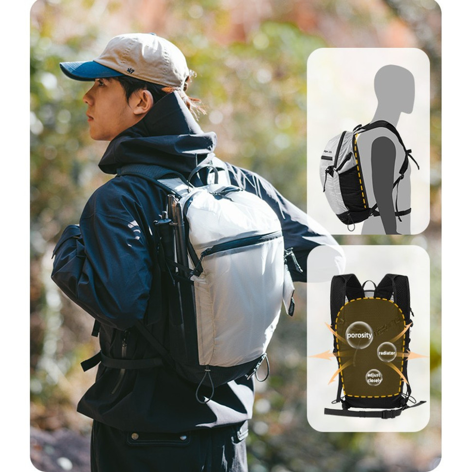 Рюкзак ультралегкий Naturehike CNK2300BB012, 15 л, білий Киев - изображение 14