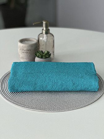 Полотенце однотонное Ideal Textile 50х90 см 400 г/м2 (56860914) Бірюзовий 1 шт Черновцы - изображение 1