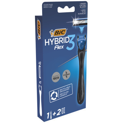 Бритва Bic Flex 3 Hybrid с 2 сменными картриджами (3086123519114) Винница - изображение 1