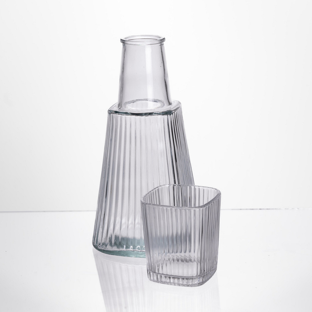 Глечик 1 літр зі склянкою 1 шт по 200 мл Прозорий HP-19-PYF-1 Коломия - фото 2