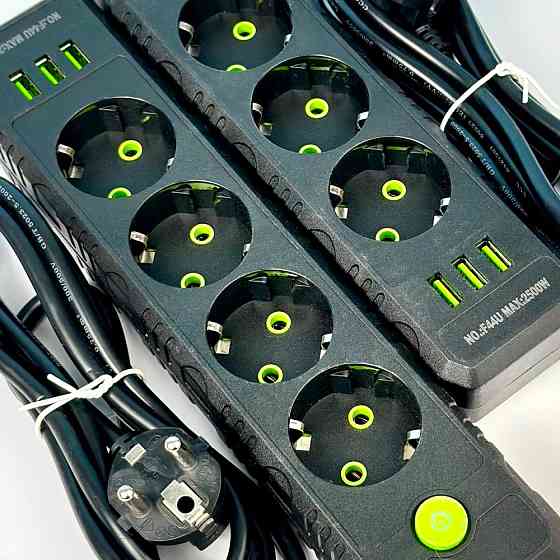 Сетевой фильтр-удлинитель 4 розеток 3USB 2500W 4 метра UA Винница