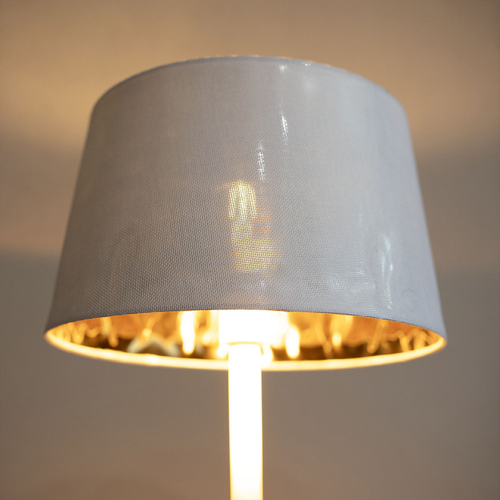 Торшер MSK Electric Palermo с белым плафоном из ткани под лампу Е27 с белым основанием NL 3621 WH+WH Одесса - изображение 7