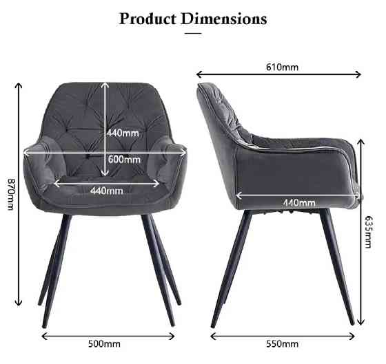 Крісло Парадіз HC-R18, чорний/ велюр сірий Київ