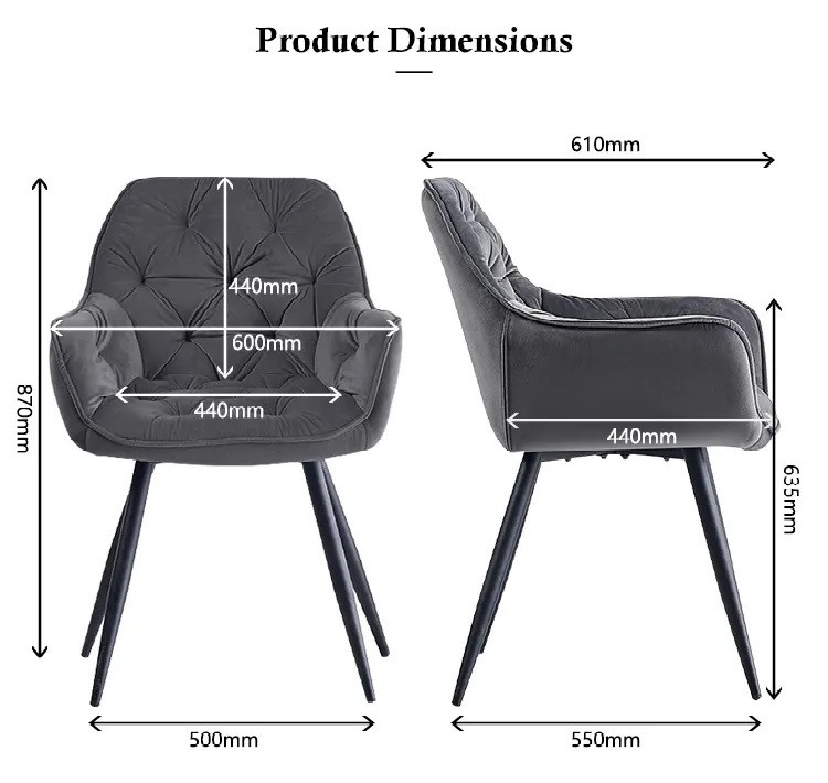 Крісло Парадіз HC-R18, чорний/ велюр сірий Киев - изображение 2