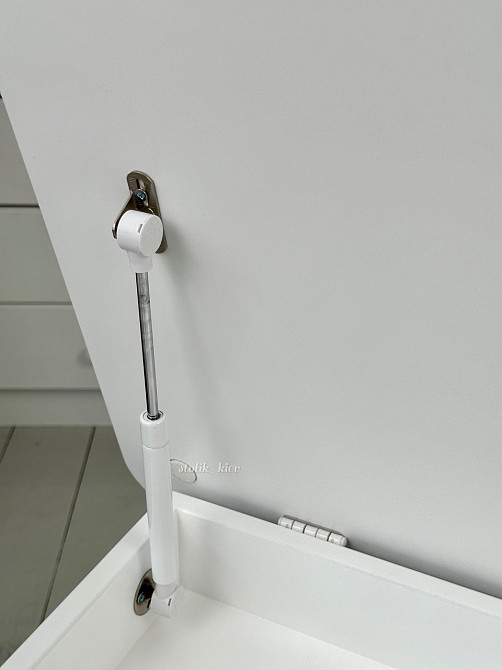 Стіл прямокутний з відкидним ящиком 54х60х45 і стілець медведик 26х26х24, столик та стільчик для дівчачої кімнати, рожевий з білим Кам'янське - фото 5