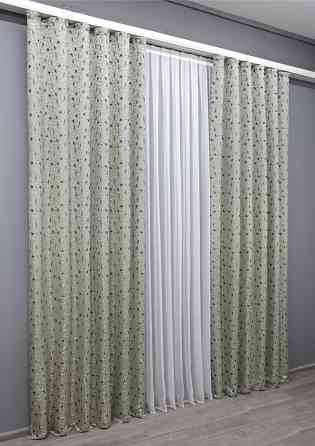 Комплект готових штор VR-Textil Жакард № 1586ш Сатин 140х270 см 2 шт (33-0454) Киев