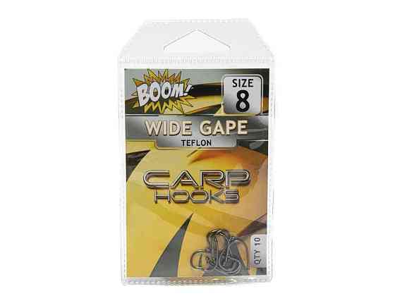 Гачок для мирної риби Wide Gape №8 (10 шт/уп) (Teflon) ТМ BOOM Київ