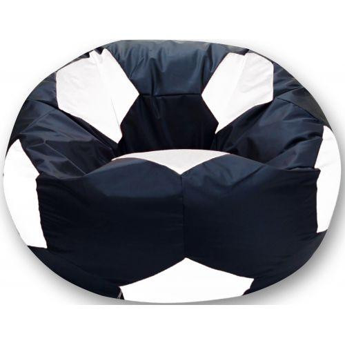 Крісло-мішок М'яч Хатка середній Чорний з Білим Київ - фото 1