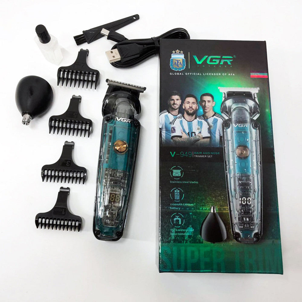 Машинка для стрижки волос с акамулятором VGR, Электрическая машинка с насадкой для бороды WF-79 Львов - изображение 1